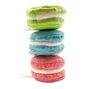 Kurt Adler Lot de 3 Macarons pailletés Pastel