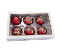 Kurt Adler Lot de 6 Boules en Verre Pomme de pin