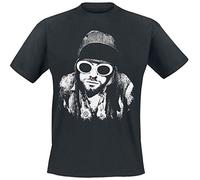 Kurt Cobain One Colour Homme T-Shirt Manches Courtes Noir S, 100% Coton, Regular/Coupe Standard
