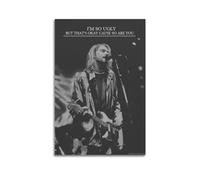 Kurt Cobain - Personnages de musique pop - Décoration sur toile - Décoration d'intérieur - 20 x 30 cm - Sans cadre