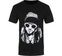 Nirvana T-shirt homme Kurt Cobain One Colour manches courtes 100% coton coupe standard noir XL