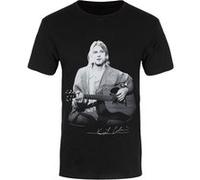 Nirvana T-shirt Kurt Cobain – Photo live guitare – Unisexe Noir Taille M
