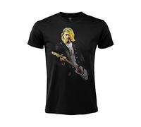 Kurt Cobain T-shirt Musique Rock Nirvana Officiel Noir Coton Unisexe Adulte Garçon (L)