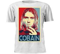 Kurt Cobain T Shirt Rock and Roll Legend Tee Men Women Unisex Trendy Gift White Manches Courtes(Large)