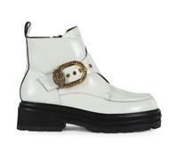 Kurt Geiger - Bottine en cuir avec effet reptile - Femme - Chaussures - Blanc - Taille: 37 EU