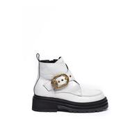 Kurt Geiger - Bottine en cuir verni - Femme - Chaussures - Blanc - Taille: 39 EU
