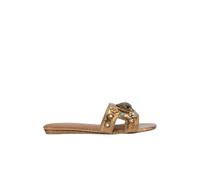 Kurt Geiger - Eagle Cut Out Leather Slide Sandales - Femme - Chaussures - Brun - Taille: 40 EU