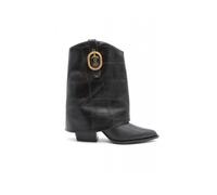 Kurt Geiger - Fold Over Ankle Boot - Femme - Chaussures - Noir - Taille: 38 EU