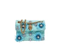 Kurt Geiger - Kensington Raffia Mini - Femme - Sacs - Bleu - Taille: ONE Size
