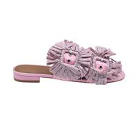 Kurt Geiger - Raffia Buckle Flat Sandal - Femme - Chaussures - Rose - Taille: 36 EU