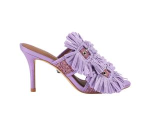 Kurt Geiger - Raffia Buckle Heel - Femme - Chaussures - Violet - Taille: 37 EU