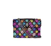 Kurt Geiger - Sac en Cuir Noir Kensington Flowers - Femme - Sacs - Multicolore - Taille: ONE Size