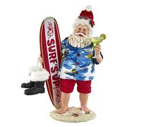 Kurt S. Adler Fabriché Planche de Surf et Père Noël Multicolore 27,9 cm