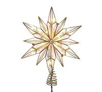Kurt S. Adler Kurt Adler Étoile Capiz 10 lumières 12 Branches et étoile Centrale 26 cm Doré/Blanc
