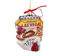 Kurt S. Adler Kurt Adler Las Vegas Décoration Urbaine en Verre C4056, 14 cm