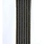 Kurt S. Adler Rubans à rayures à paillettes noires, blanches et dorées, 6,3 cm x 9,1 m, multicolore