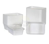 KURTT 100 pièces, Récipients Mealprep, Boîtes alimentaires pour préparation des repas, Bols pour micro-ondes avec couvercle, adaptés au micro-ondes, lavables au lave-vaisselle 750ml