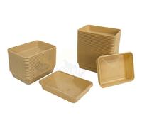 KURTT 100 pièces, Récipients Mealprep, Récipients repas, Bols pour micro-ondes avec couvercle, Récipients fraîcheur, adaptés au micro-ondes, lavables au lave-vaisselle (beige, 500ml)