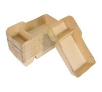 KURTT 200 boîtes à snacks, Boîte à frites, boîtes en carton, contenants jetables, intérieur revêtu de PE et ingraissable (200, A22 (A9+1))