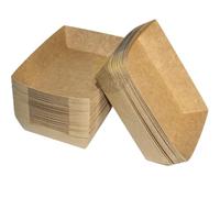 KURTT 200 boîtes à snacks, Boîte à frites, boîtes en carton, contenants jetables, intérieur revêtu de PE et ingraissable (200, A50)