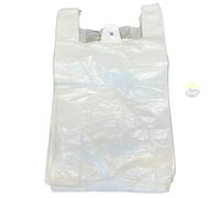 KURTT - 2000 pièces Sacs porte-chemises en polyéthylène haute densité (28 + 14 x 48 cm) - Sacs en plastique - Sac fourre-tout - Sacs de chemise - Sac à provisions - Sacs de marché - Sacs de fruits -