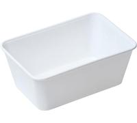 KURTT - Bol micro-ondes avec couvercle - 100 pièces - 1000ml - Bac à micro-ondes - Bac à salade avec couvercle - Plateau blanc - Tapas - Congélateur - Plateaux de conservation - Boîte alimentaire -