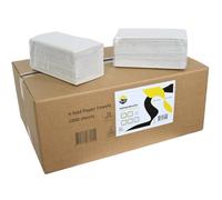 KURTT Lot de 5000 serviettes en papier de qualité supérieure, 2 épaisseurs, pliées en ZZ, 25 x 23 cm, pour distributeur, recy s et respectueuses de l'environnement, grises