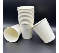 KURTT - Tasses à café à emporter - Tasse à café en carton - 8oz/200ml - 2000 pièces - Blanc - Gobelet à boire - Tasse à café - Tasse en carton - Tasse jetable - Tasse en papier