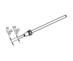 Kurtz Vario Ersa 0742ed2438h Pointe à dessouder pour X-tool Ø intérieur : 2,4 mm extérieur 3,8 mm Hochv ORE Innt Qté : 1