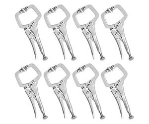 Kurtzy 13,3 cm Serre Joint en Métal en C avec Vis Réglable et Plaques Pivotantes (Lot de 8) - Mini Pince de Serrage de Soudure pour les Surfaces Inégales, Angles, Artisanat et Loisirs