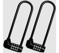 Kurtzy Antivol Velo Code à 4 Chiffres (Lot de 2) - 16 cm avec Longue Anse - Antivol Vélo Étanche avec Code Réinitialisable - Antivol Trotinette Electrique, Portails, VTT, Sport, École et Casiers