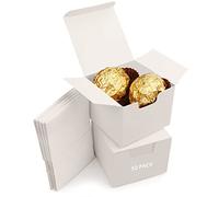 Kurtzy Boite Cadeau Blanche (Lot de 50) - Boite Papier Kraft Blanc L5 x l5 x H5 cm - Boite Carton Blanche Emballage Cadeau Facile à Assembler pour Fêtes, Anniversaires, Mariages