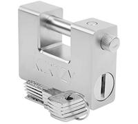 Kurtzy Cadenas Exterieur Ultra Robuste 1kg avec 5 Clés - Gros Cadenas Monobloc en Acier Solide Trempé - Manille de 12mm d’Épaisseur - Protège Garages, Containers, Casiers, Barrières et Entrepôts