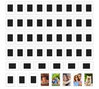 Kurtzy Cadre Photo Magnetique Frigo (Lot de 50) - pour Photos de 7 x 4,5 cm - Magnet Personnalisable pour Frigo en Acrylique Transparent pour Petites Photos - Cadeaux pour la Famille et Les Amis