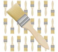 Kurtzy Lot Pinceaux Peinture 5,08 cm (Lot de 24)- Pinceau Bois Professionnels pour la Peinture, Les Taches, Le Vernis, la Colle - Lot de Pinceaux Bricolage Idéal pour Toutes Activités Manuelles