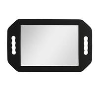 Kurtzy Miroir Coiffeur Portable Léger - Miroir Barbier Noir Double Face - Idéal pour Salons et Esthéticiennes