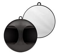 Kurtzy Miroir de Coiffeur Rond et Léger - Miroir Coiffure avec Poignée pour Le Suspendre ou Le Manipuler et Voir l’Arrière de la Tête - Miroir à Main pour Barbier, Salon et de Beauté, Maquillage