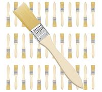 Kurtzy Pinceau de Peinture 2,54 cm (Lot de 36) - Pinceaux Plats avec Manche en Bois - Pinceaux Professionnels Parfaits pour la Peinture Murale, le Vernis, les Colles et Bricolage