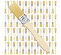 Kurtzy Pinceau de Peinture 2,54 cm (Lot de 72) - Pinceaux Plats avec Manche en Bois - Pinceaux Professionnels Parfaits pour la Peinture Murale, Le Vernis, Les Colles et Bricolage