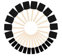 Kurtzy Pinceau Mousse Lot de 24 - Deux Tailles - Eponge Bois - Peinture Acrylique, Huile, Vernis, Aquarelle - Tampons