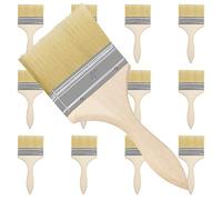 Kurtzy Pinceaux Mur (Lot de 12) - Largeur Brosse 101,6 mm, Taille Totale 21,5 cm - Pinceau Plat Pro Pour Peinture Sur Écailles, Silicone, Gesso, Teintures, Vernis, Colles