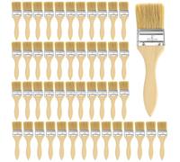 Kurtzy Pinceaux Peinture 5,08 cm (Lot de 48) - Pinceau Peinture Plat Professionnel avec Manche en Bois - Peinceaux Pour Peinture Murale, Vernis, Colles et Bricolage