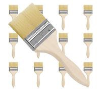 Kurtzy Pinceaux Peinture Mur (Lot de 12) Largeur Brosse 76,2 mm Taille Totale 21 cm - Pinceau Plat Peinture Pro Parfait pour la Peinture sur Ecailles, Silicone, Gesso, Teintures, Vernis, Colles