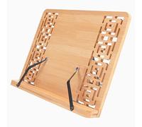 Kurtzy Porte Livre de Cuisine et de Lecture Réglable en Bambou - 33,5 x 24 cm - Support Livre Pliable - Convient aux Grands et Petits Livres de Lecture, de Musique et de Cuisine, iPads et Tablettes