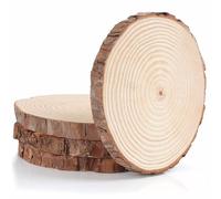 Kurtzy Rondelles Bois Brut (Lot de 4) 18-23 cm de Diamètre et 20-22 mm d’Épaisseur - Rondin de Bois Deco Lisse avec Écorce - Art & Loisirs Créatif, Travaux Manuels, Déco d’Intérieur et de Noël