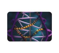kurue DNA Chain Photo Print Tapis de bain Diatomée Tapis de douche en caoutchouc absorbant pour sol de douche pour salle de bain antidérapant