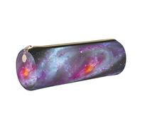 kurue Étui en cuir coloré galaxie pour stylos, crayons, papeterie, cosmétiques, sac à fermeture éclair