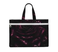 kurue Gothic Rose Sac à main 26 x 38,1 cm 2 poches zippées Capacité généreuse pour dossiers - Idéal pour le travail et les voyages