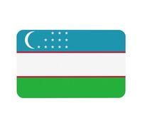 kurue Grand tapis de bain antidérapant à séchage rapide Motif drapeau de la République d'Ouzbékistan