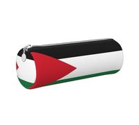 kurue Palestine Flag 1 Étui en cuir fin pour crayons, papeterie, cosmétiques, sac à fermeture éclair